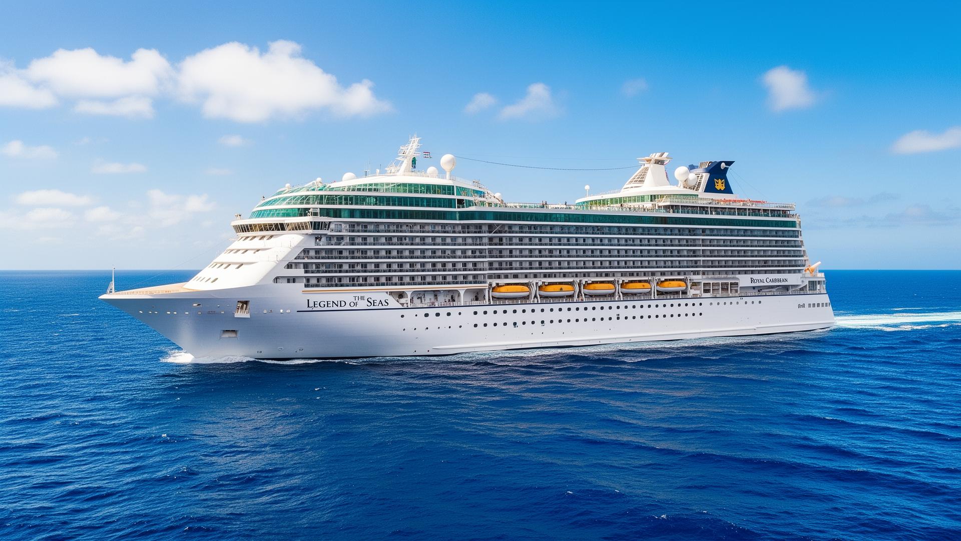 Luxury cruise ship at sea